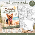 Cassie Goes to the Beach | Printable Story & Coloring Book