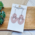Embossed Italian Leather Eloise Earrings