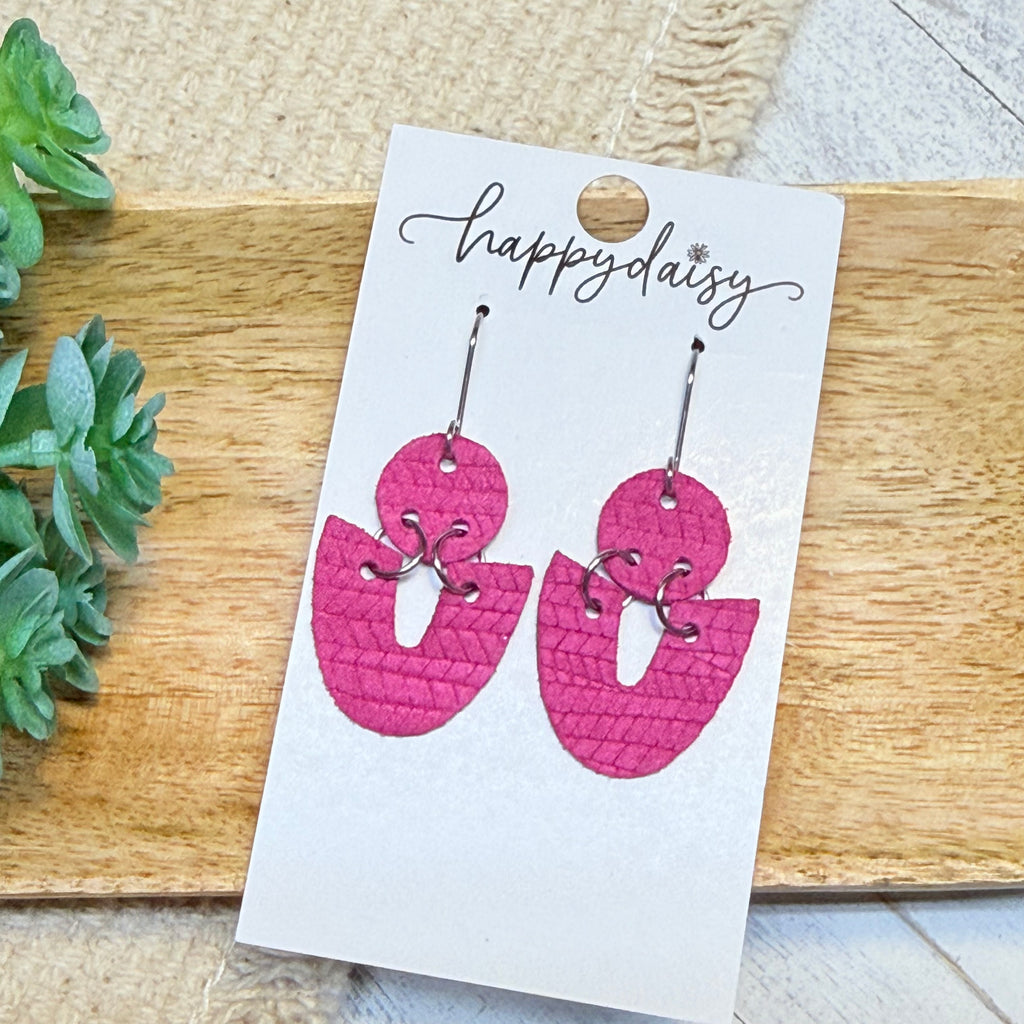 Embossed Italian Leather Eloise Earrings
