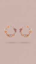 Peach Blossom Hoop Earrings