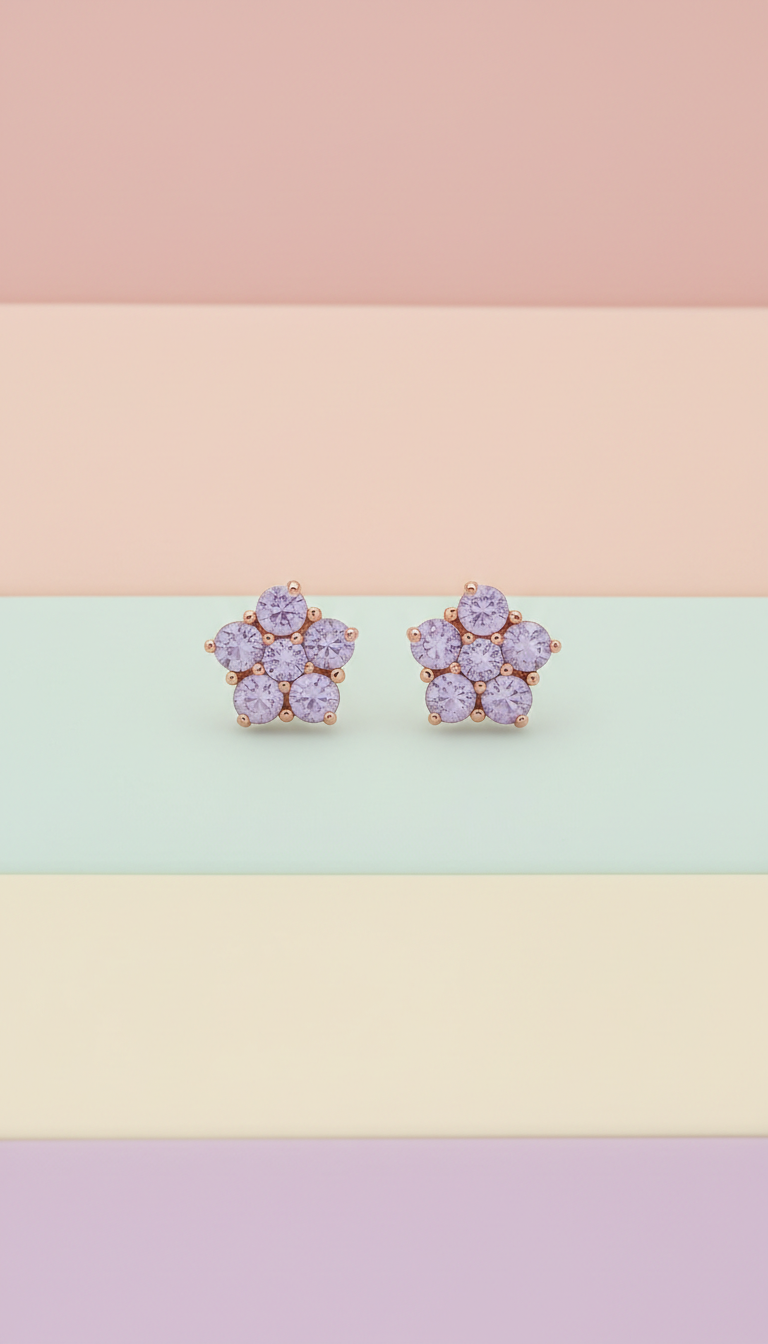 Lavender Mist Stud Earrings