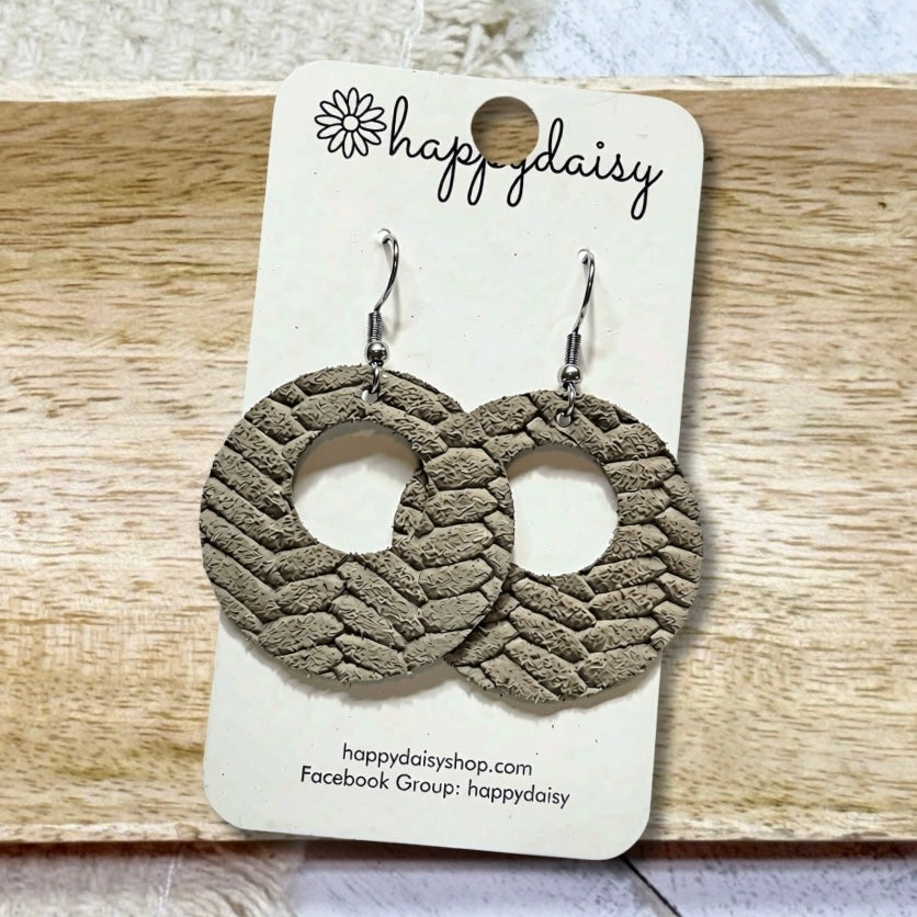 Embossed Italian Leather Mandy Earrings