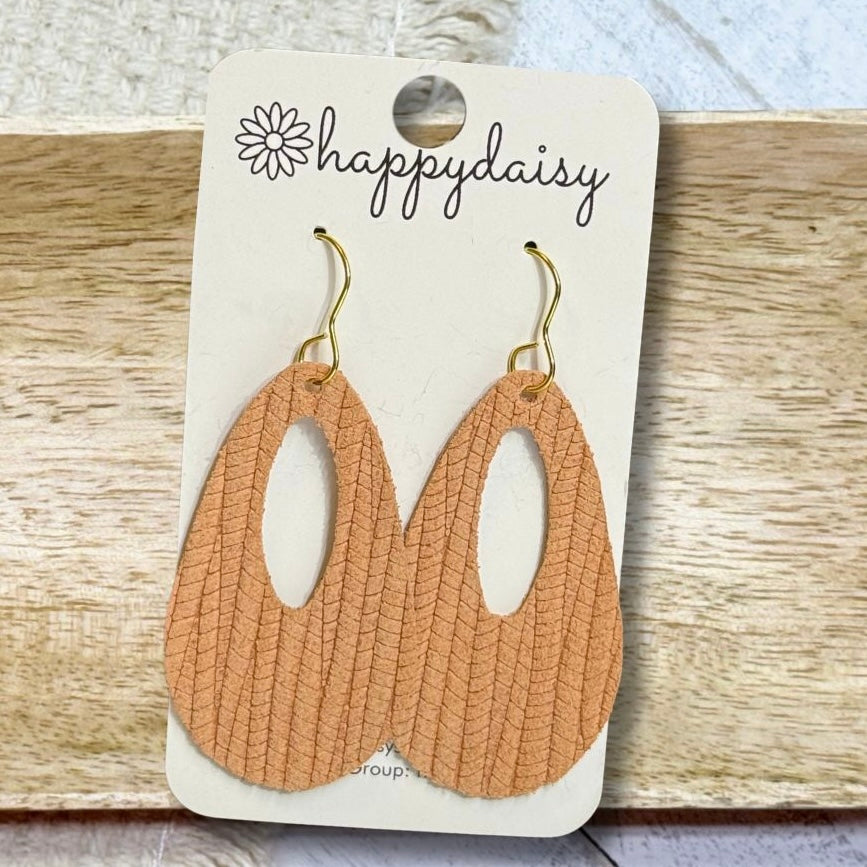 Embossed Italian Leather Jessie Earrings
