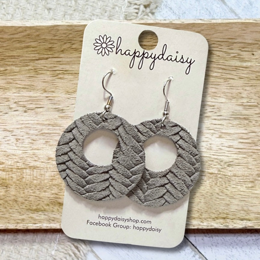 Embossed Italian Leather Mandy Earrings