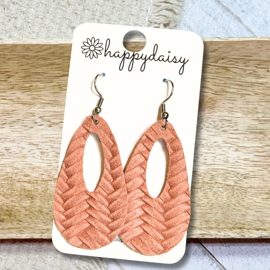 Embossed Italian Leather Jessie Earrings