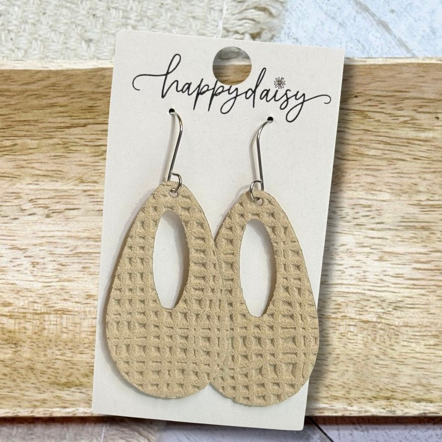 Embossed Italian Leather Jessie Earrings