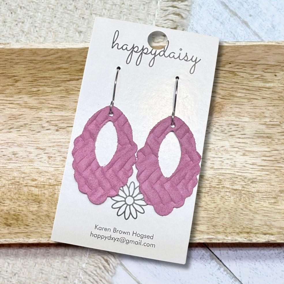 Embossed Italian Leather Everly Earrings