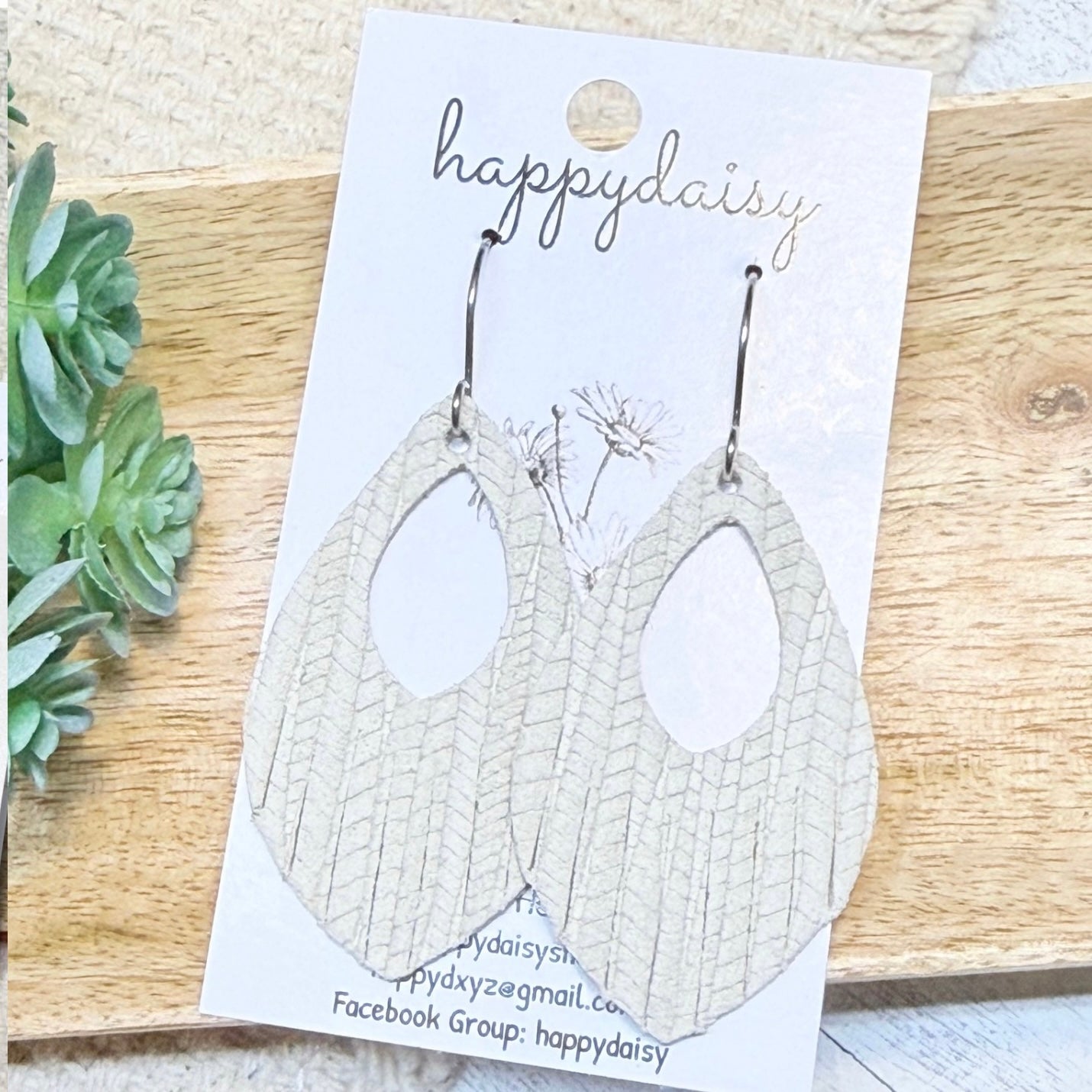 Embossed Italian Leather Sierra Earrings