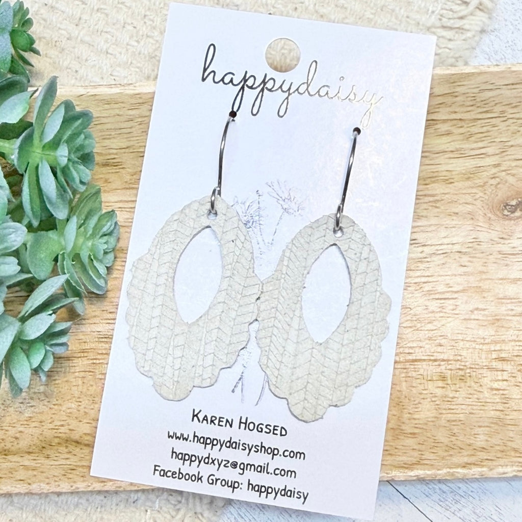 Embossed Italian Leather Everly Earrings
