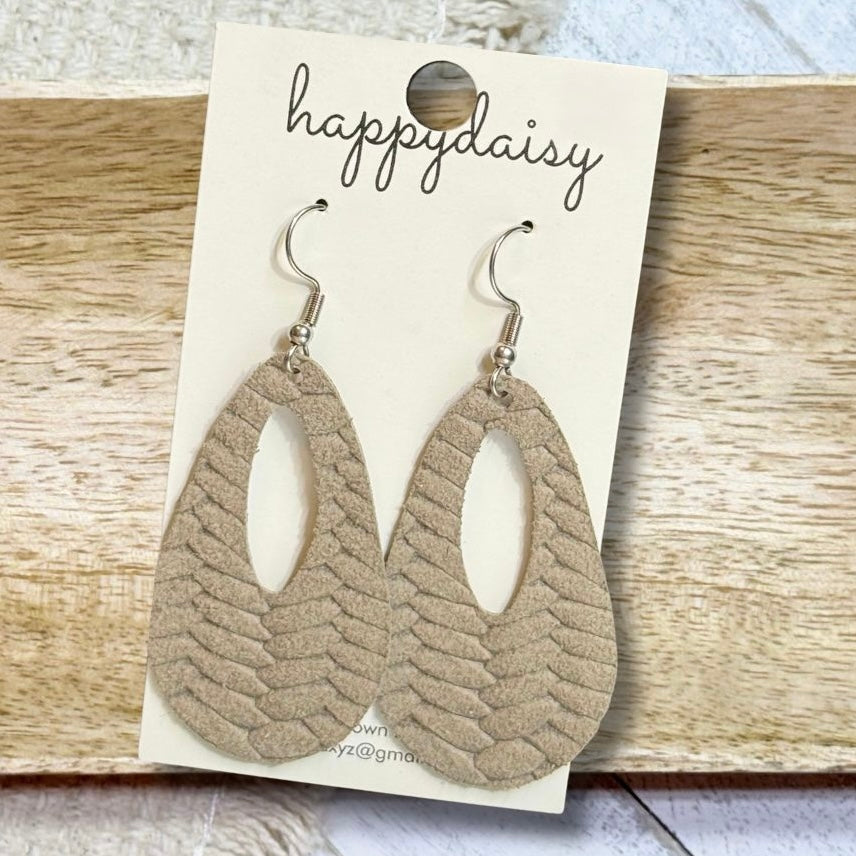 Embossed Italian Leather Jessie Earrings