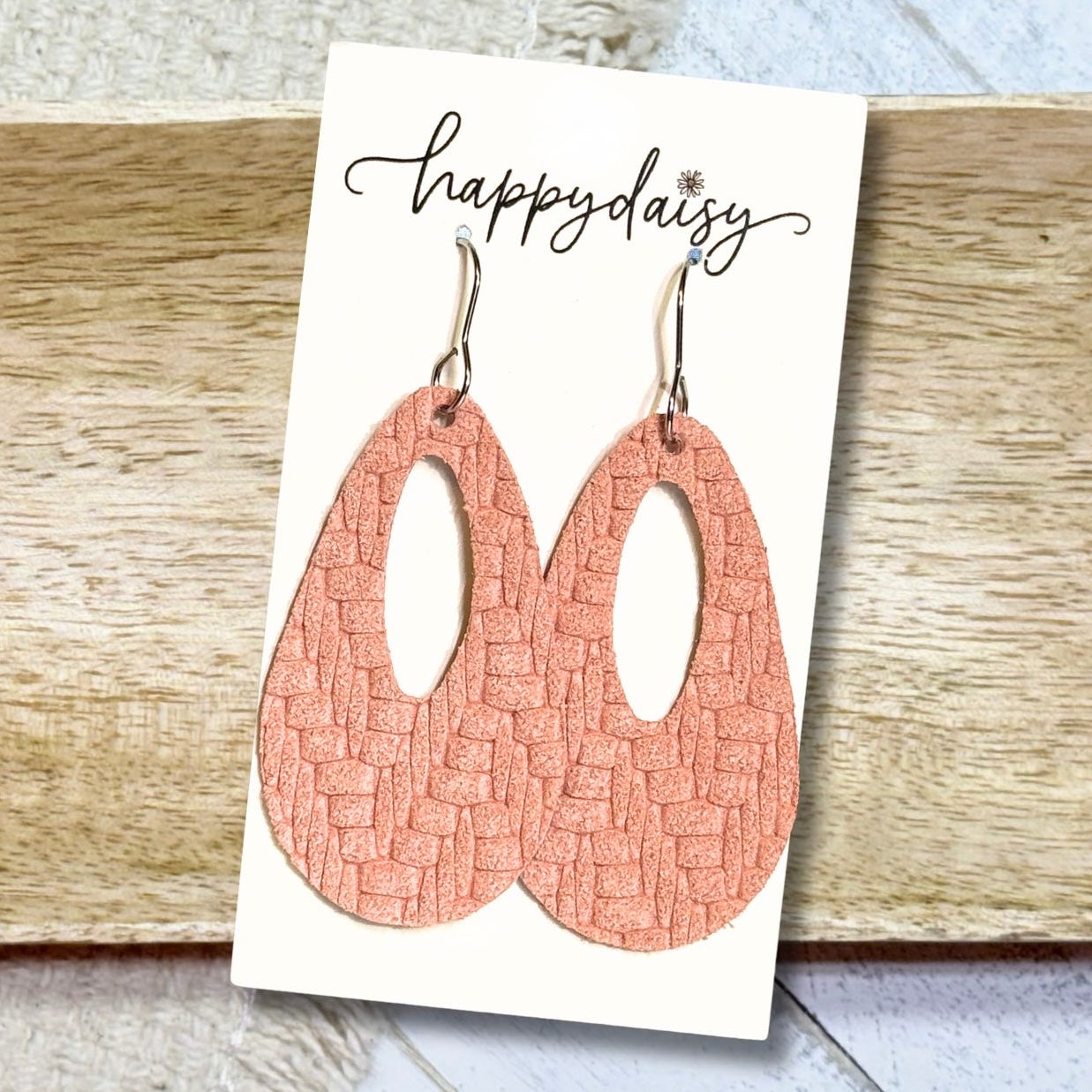 Embossed Italian Leather Jessie Earrings