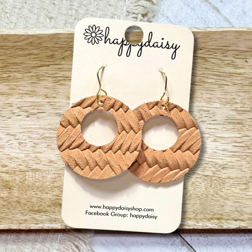 Embossed Italian Leather Mandy Earrings