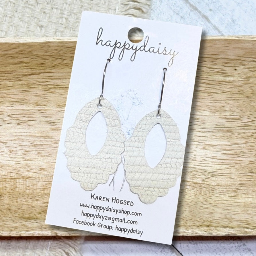Embossed Italian Leather Everly Earrings