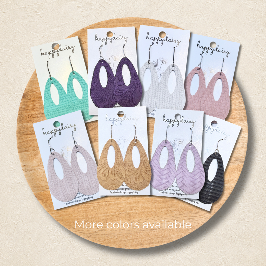 Embossed Italian Leather Jessie Earrings
