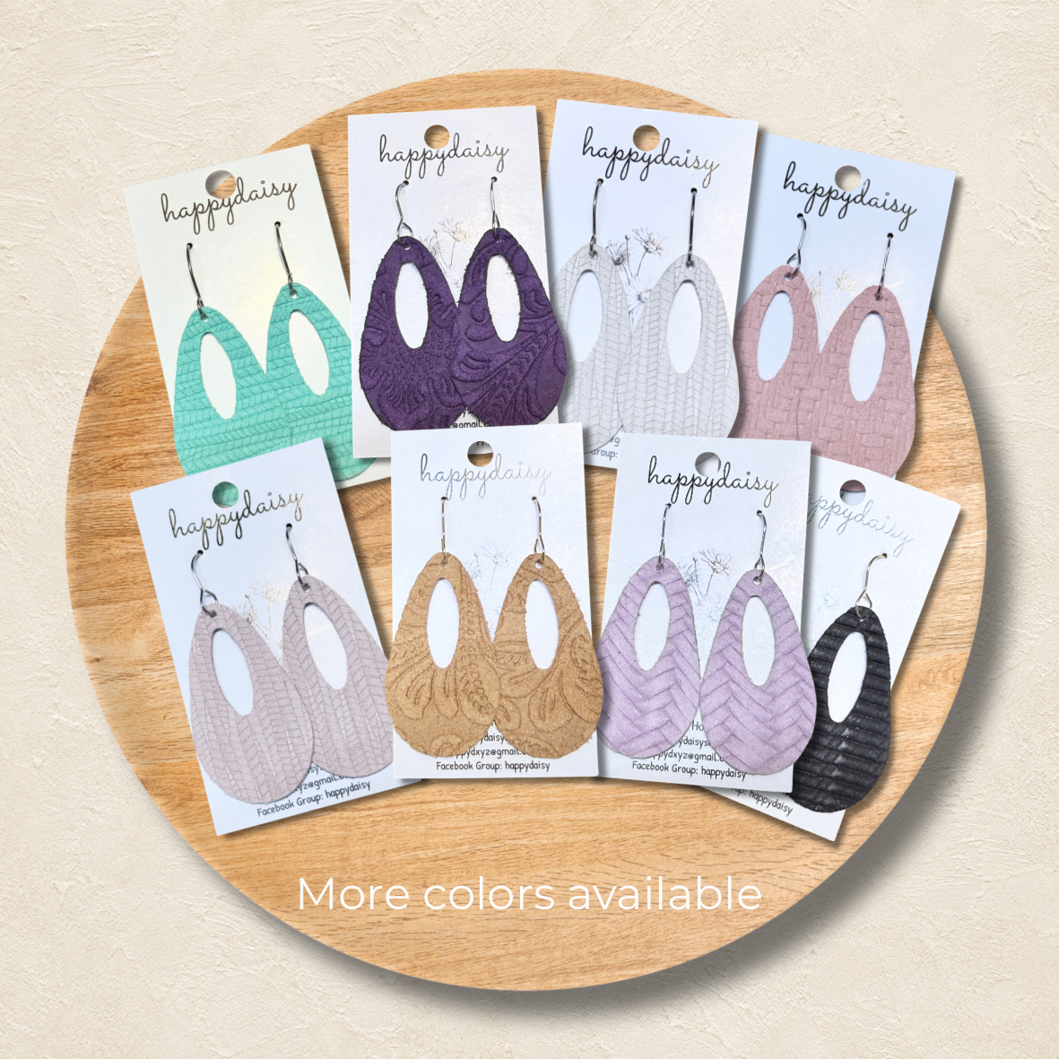 Embossed Italian Leather Jessie Earrings