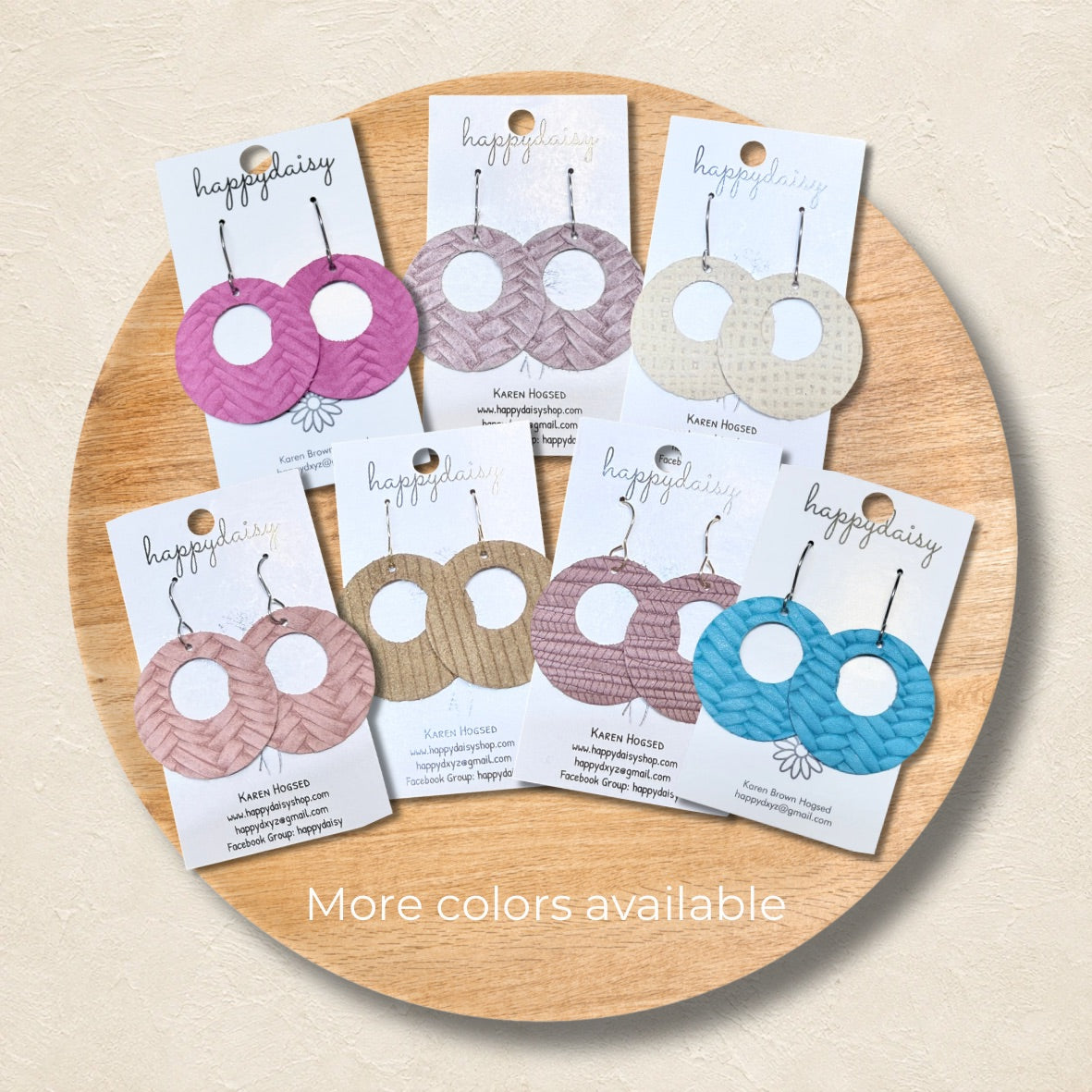 Embossed Italian Leather Savannah Earrings