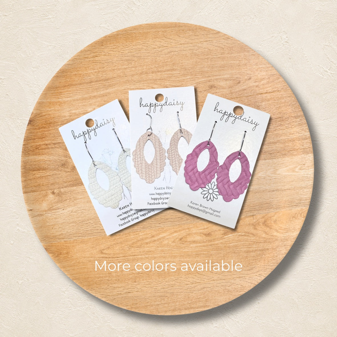 Embossed Italian Leather Everly Earrings