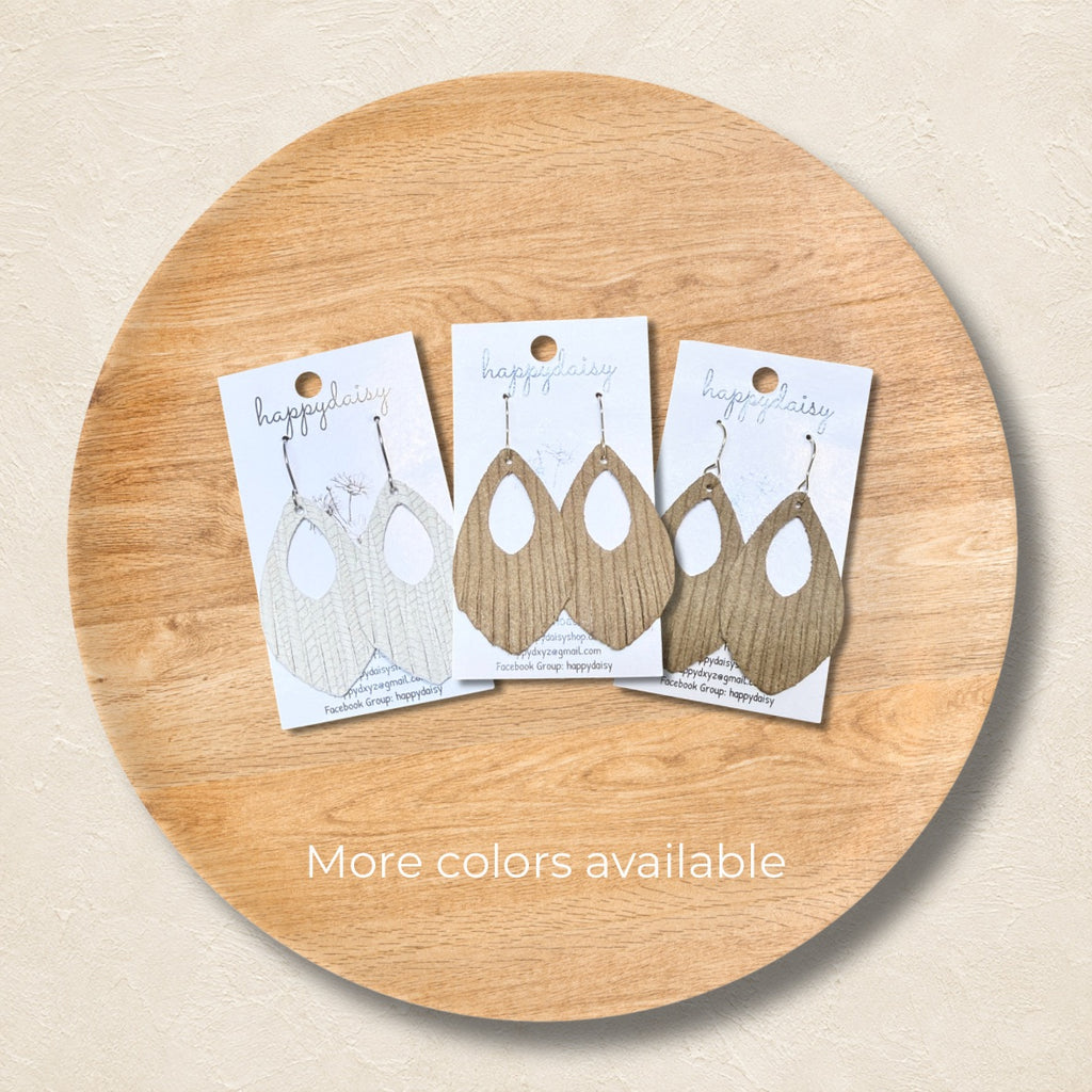 Embossed Italian Leather Sierra Earrings