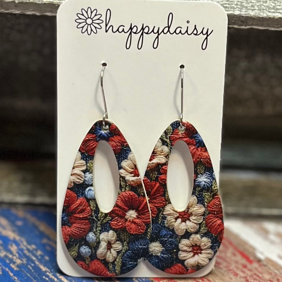 Red White & Bloom Jessie Earrings
