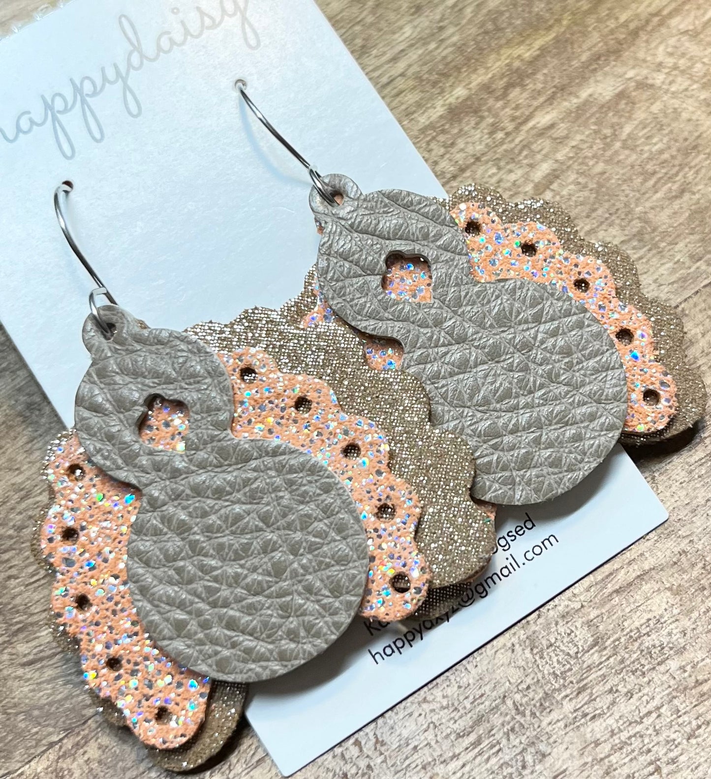 Turkey Leather Earrings for Thanksgiving