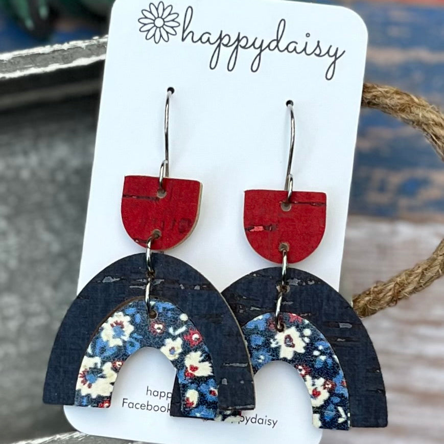 Americana Floral Arden Arch Earrings