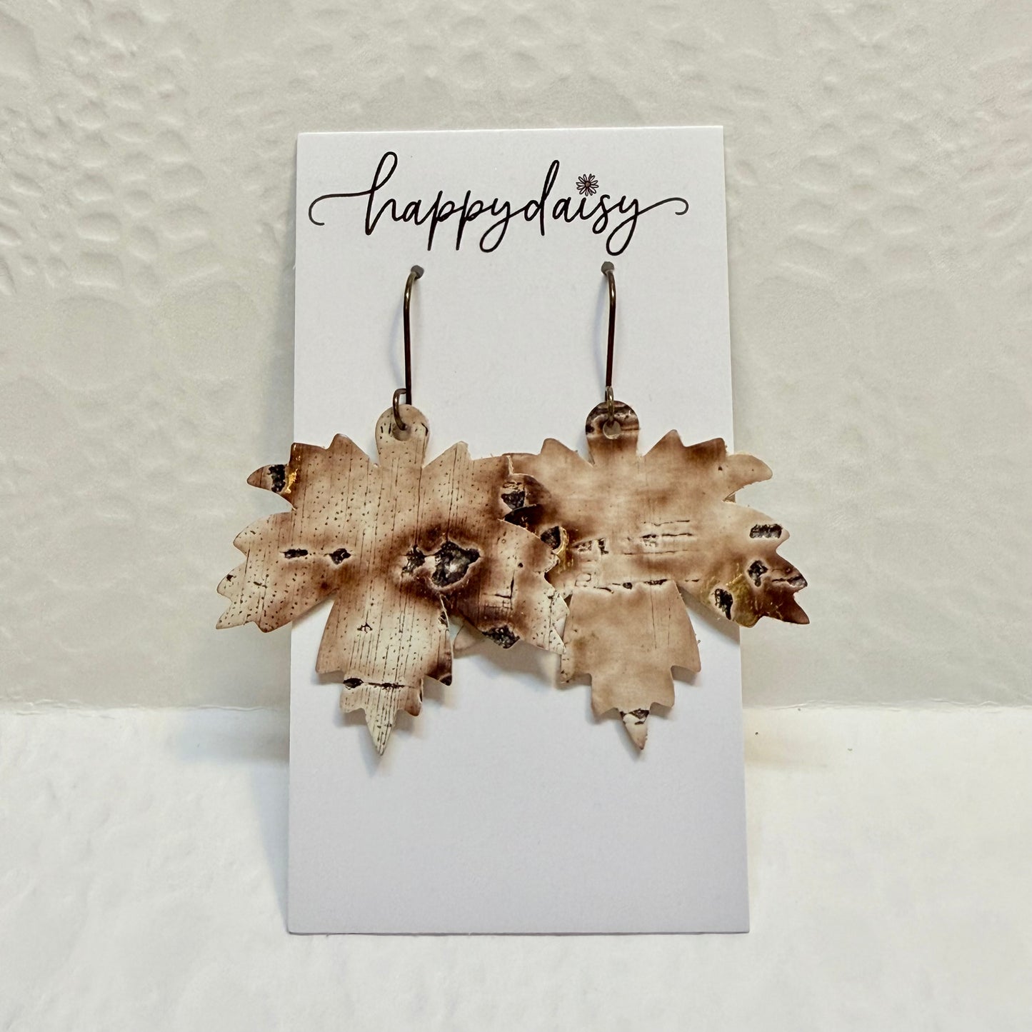 Fall Leaf Wildwood Leather Earrings