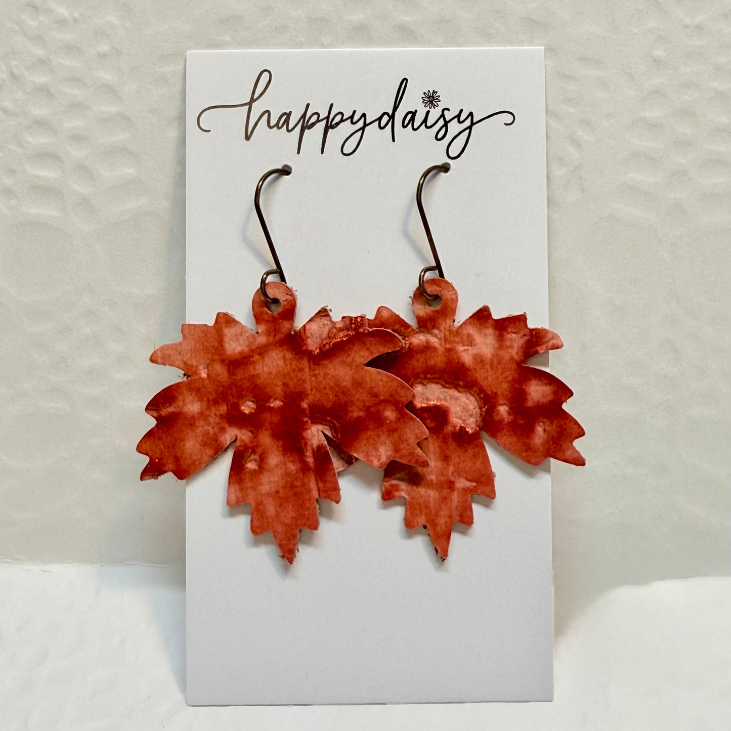 Fall Leaf Wildwood Leather Earrings