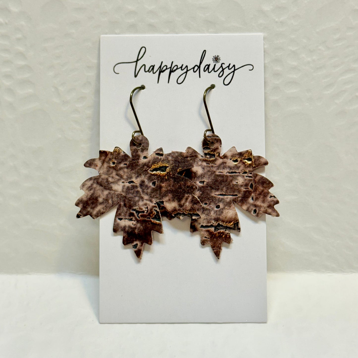 Fall Leaf Wildwood Leather Earrings