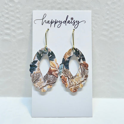 Leaves of Fall Leather Earrings