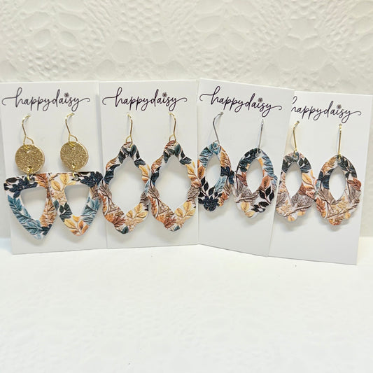 Leaves of Fall Leather Earrings
