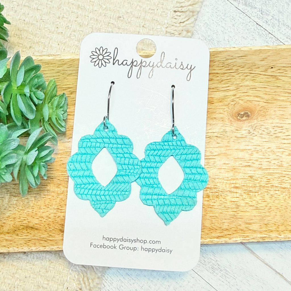 Embossed Italian Leather Savannah Earrings