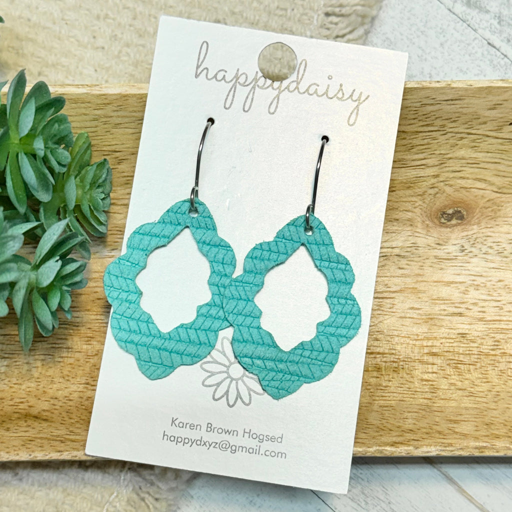 Embossed Italian Leather Savannah Earrings
