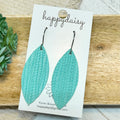 Aqua Embossed Suede Aspen Earrings