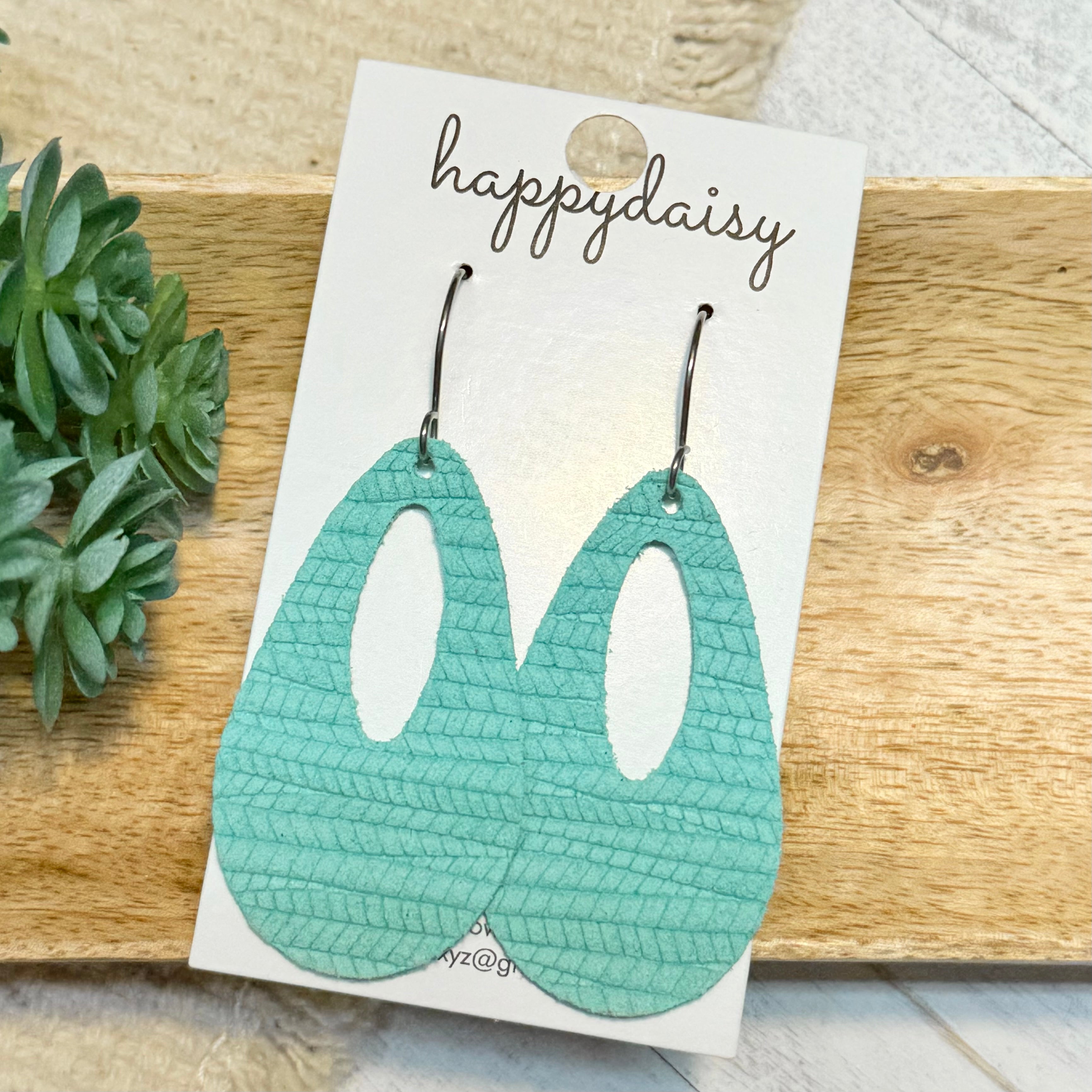 Embossed Italian Leather Savannah Earrings