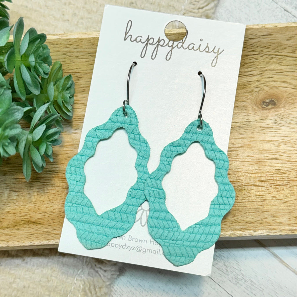 Embossed Italian Leather Savannah Earrings
