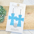 Turquoise Cross Earrings