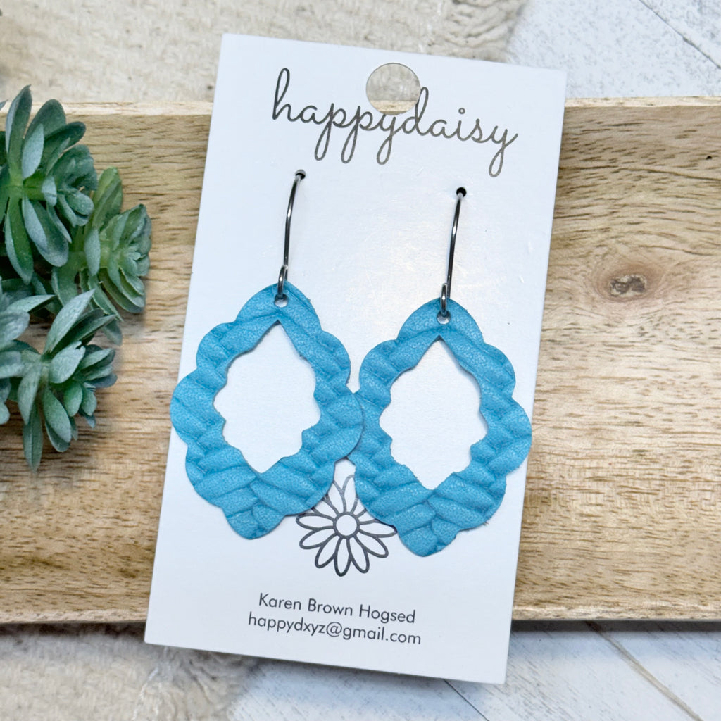 Embossed Italian Leather Savannah Earrings