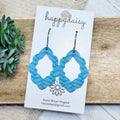 Turquoise Embossed Suede Savannah Earrings