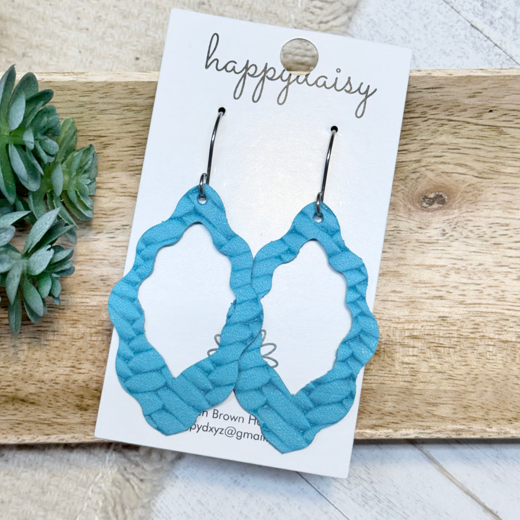 Embossed Italian Leather Savannah Earrings