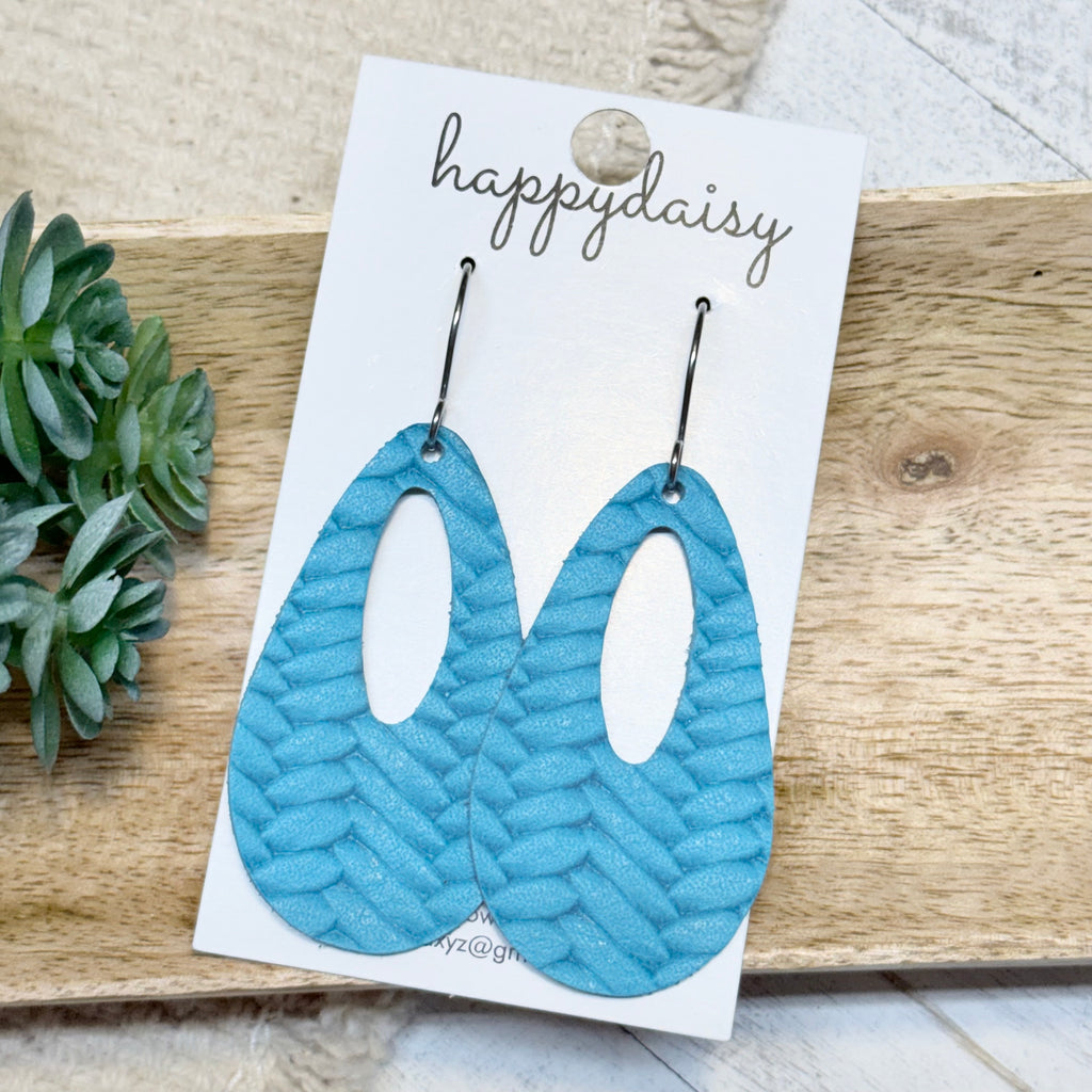 Embossed Italian Leather Savannah Earrings