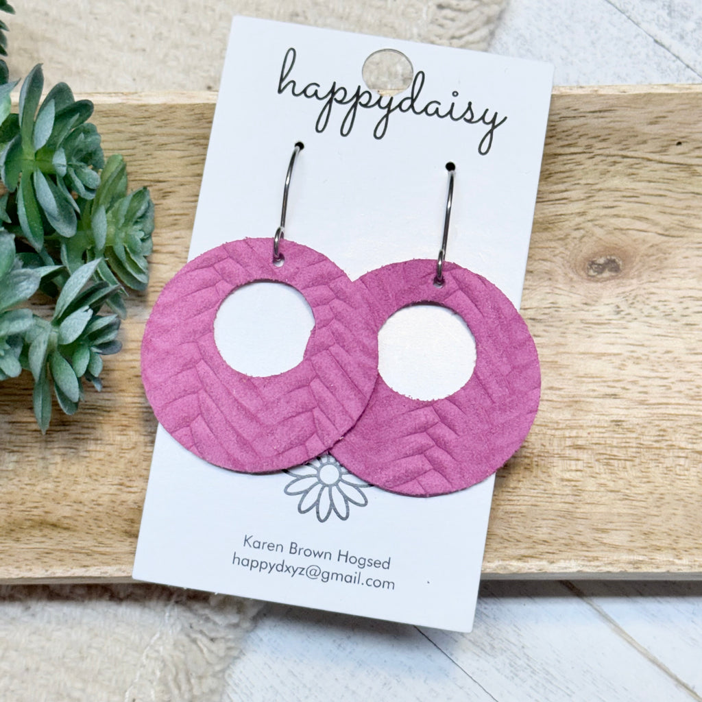 Embossed Italian Leather Savannah Earrings