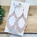 Blush Embossed Suede Waverly Earrings