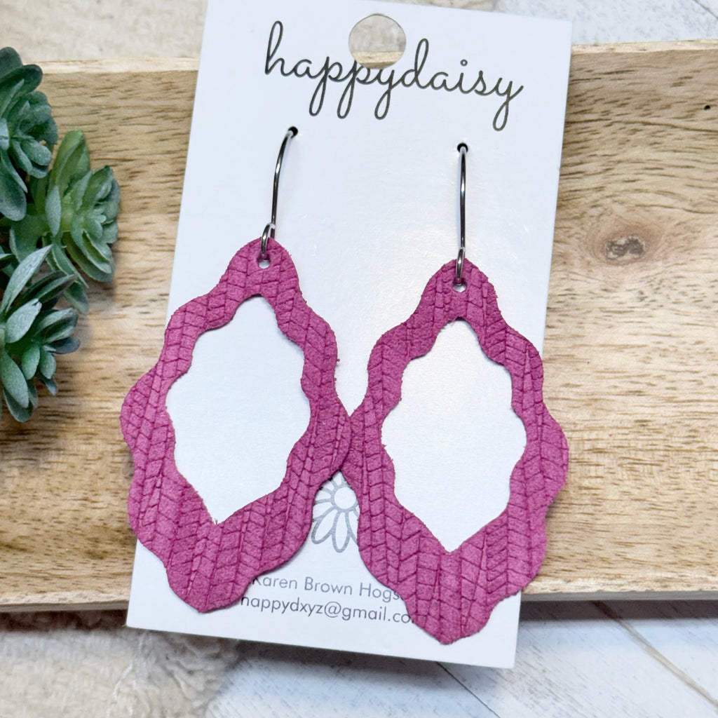 Embossed Italian Leather Savannah Earrings