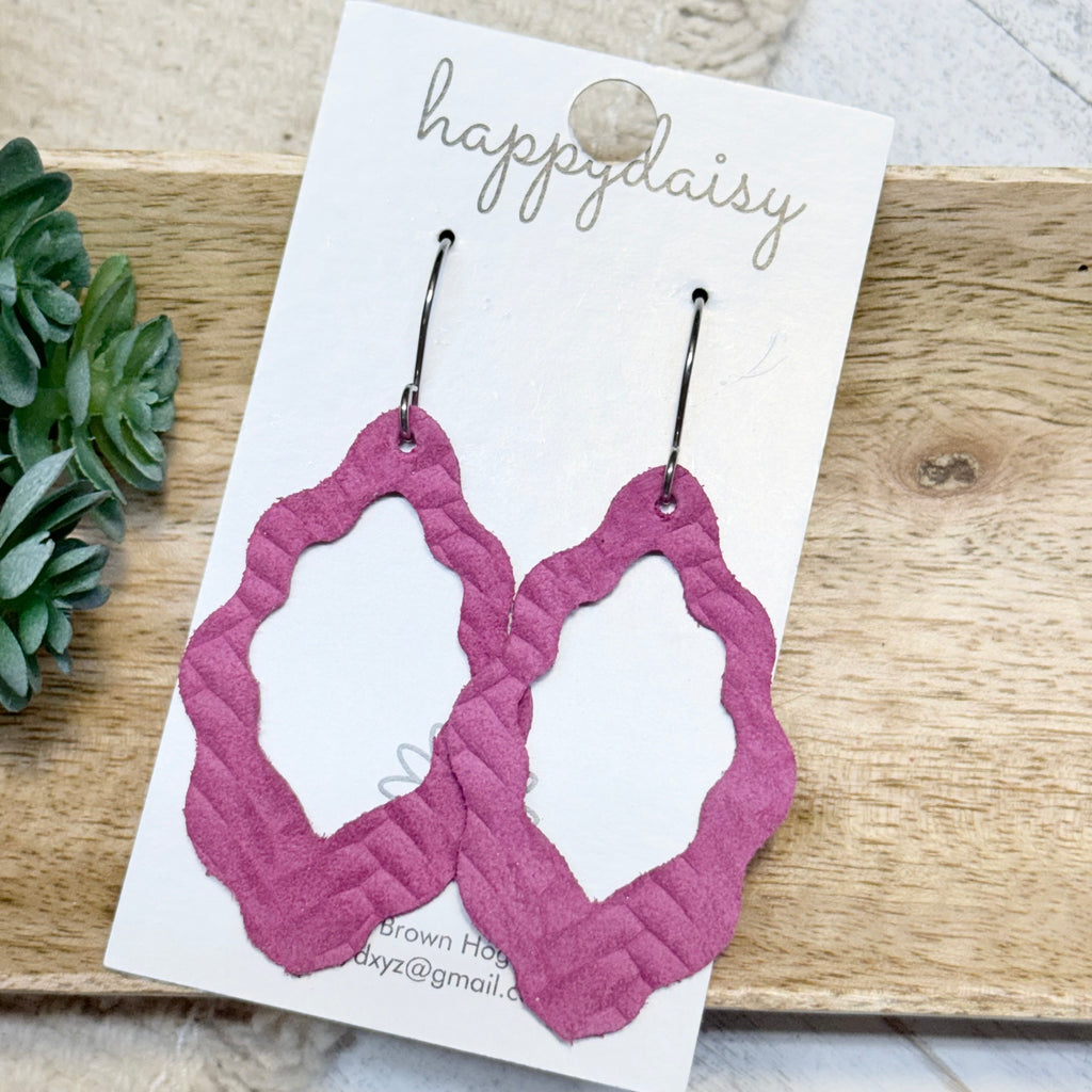 Embossed Italian Leather Savannah Earrings