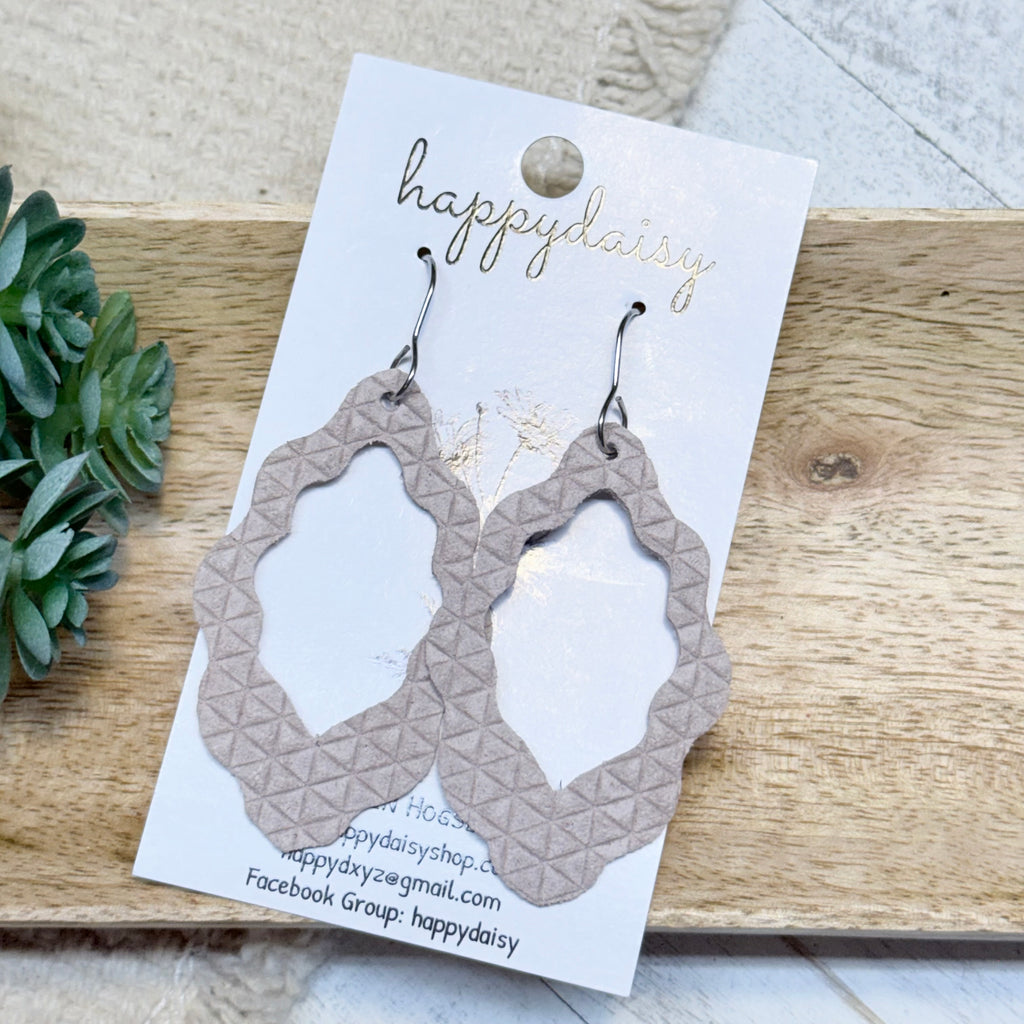 Embossed Italian Leather Savannah Earrings