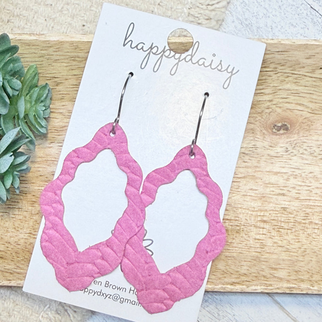 Embossed Italian Leather Savannah Earrings