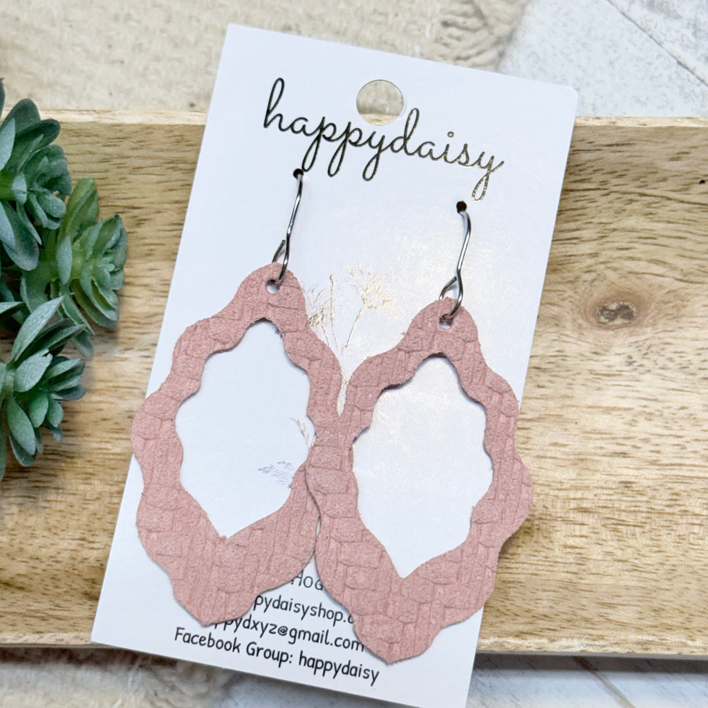 Embossed Italian Leather Savannah Earrings