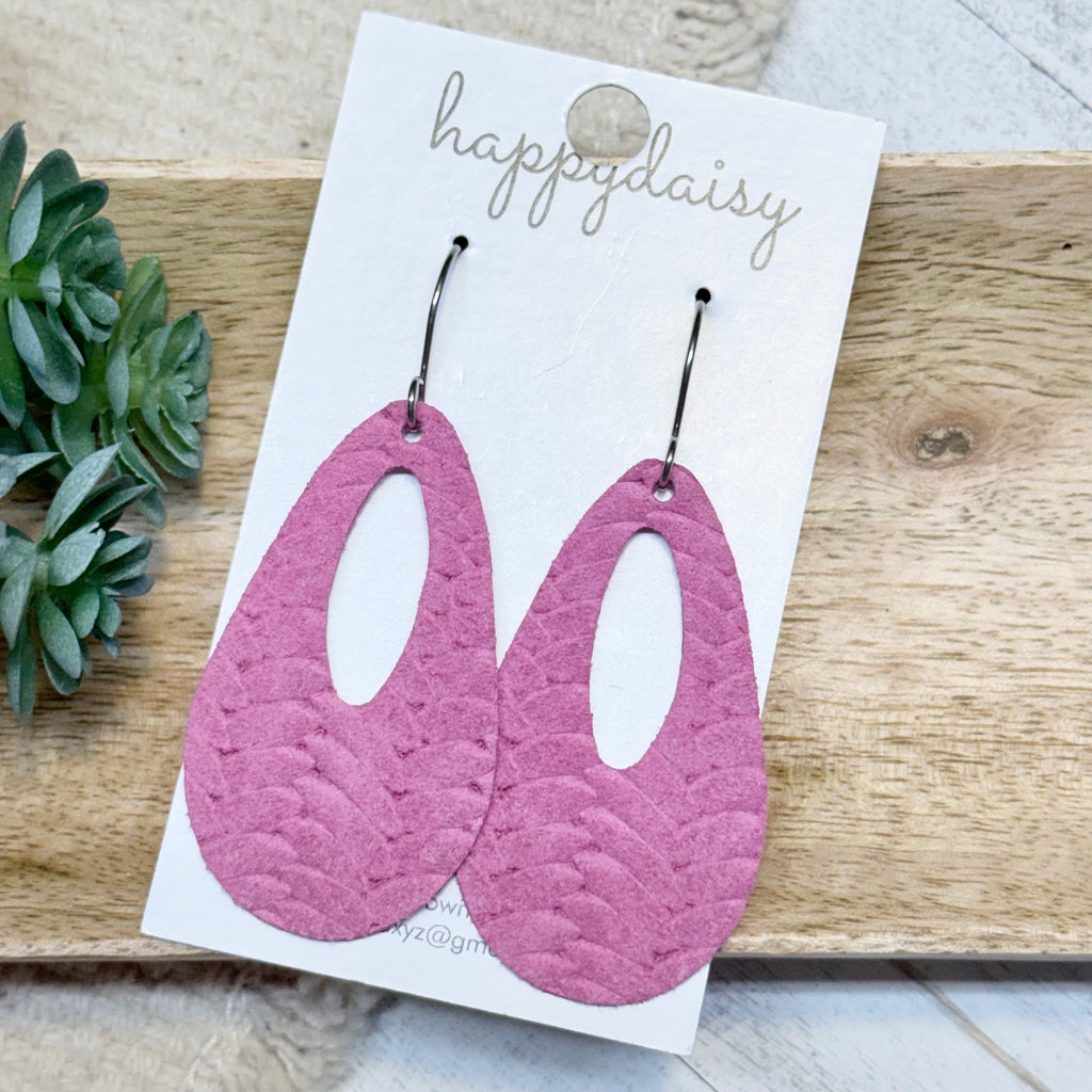 Embossed Italian Leather Savannah Earrings
