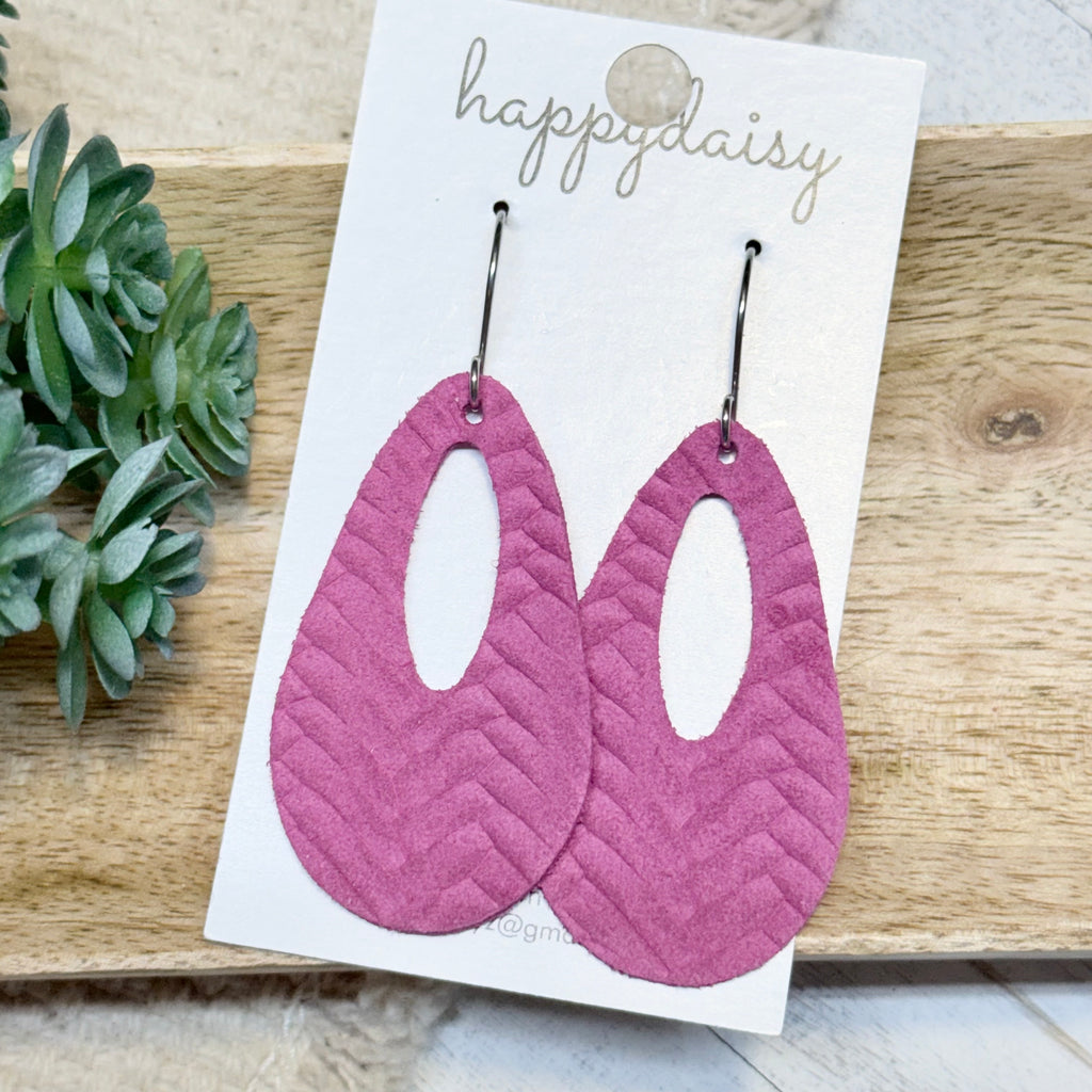Embossed Italian Leather Savannah Earrings