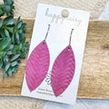 Berry Embossed Suede Aspen Earrings